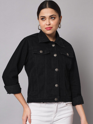 THE DRY STATE 3/4th Sleeve Solid Women Denim Jacket