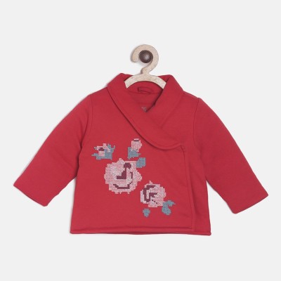 MINI KLUB Full Sleeve Embroidered Baby Girls Jacket