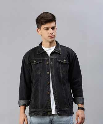 VOGATI 3/4th Sleeve Washed Men Denim Jacket