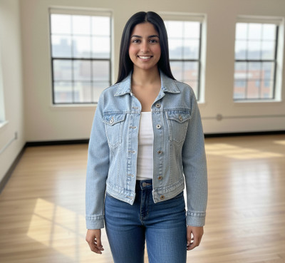 Trinoor Full Sleeve Solid Women Denim Jacket