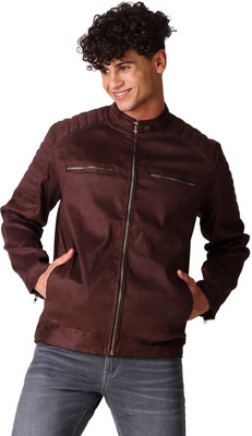Leather King Full Sleeve Solid Men Jacket