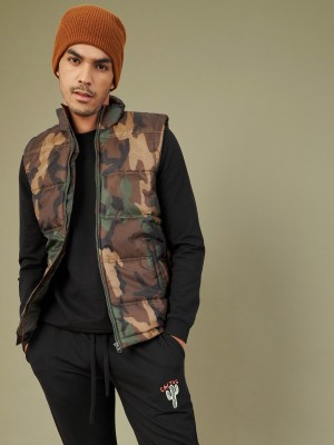 MASCLN SASSAFRAS Sleeveless Printed Men Jacket