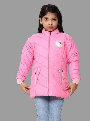 official club Full Sleeve Solid Baby Girls Jacket