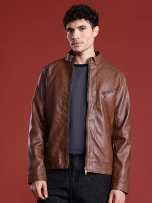 Leather Retail Full Sleeve Solid Men Jacket