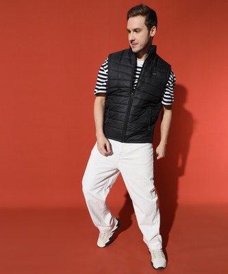 DRESSBASE Sleeveless Solid Men Jacket