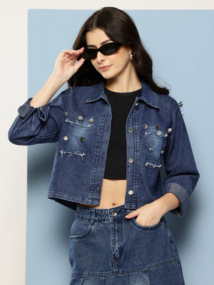 Roadster Full Sleeve Solid Women Denim Jacket