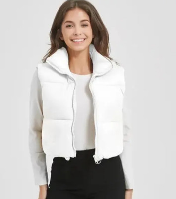 HrCollection Sleeveless Solid Women Jacket