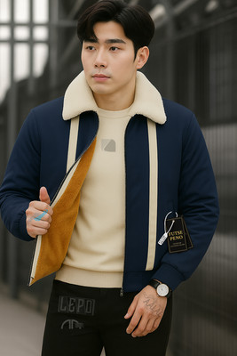 FUTSE PENO Full Sleeve Solid, Striped Men Jacket