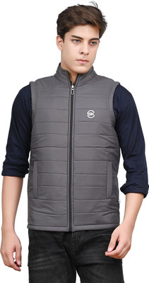 Unique Fort Sleeveless Self Design Men Jacket
