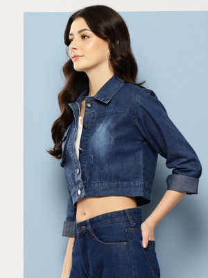 Aarika Full Sleeve Applique Women Denim Jacket