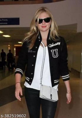 S R S FASHION Full Sleeve Striped Women Jacket