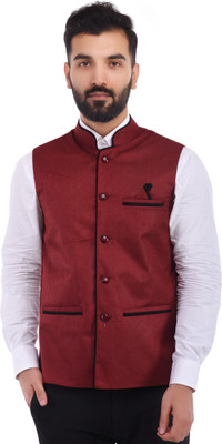 Vriaane Sleeveless Solid Men Jacket