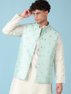 V-MART Sleeveless Embroidered Men Jacket