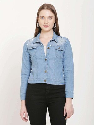 TRENTON 3/4th Sleeve Washed Women Denim Jacket