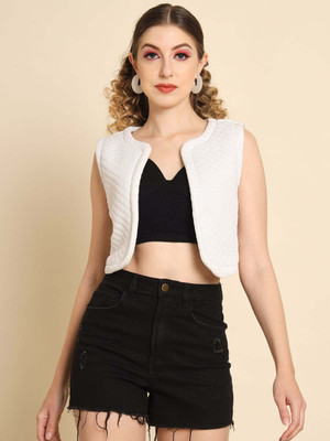 TANDUL Sleeveless Solid Women Jacket