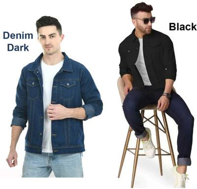 Zooni Collection Full Sleeve Solid Men Denim Jacket