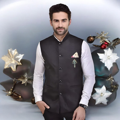 HouseOfCommon Sleeveless Solid Men Jacket