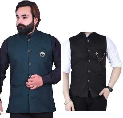 maksud enterprise Sleeveless Solid Men Jacket