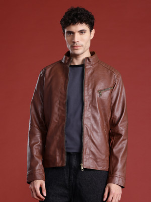 Leather Retail Full Sleeve Solid Men Jacket