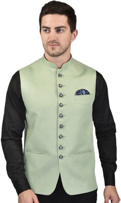 PRINTCULTR Sleeveless Self Design Men Jacket