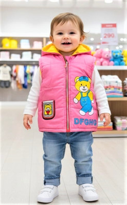 sunshub Sleeveless Self Design, Printed Boys & Girls Jacket