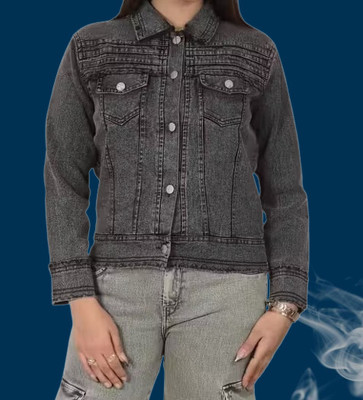 GLAMHOOD Full Sleeve Washed Women Denim Jacket