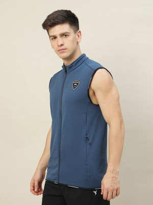 TECHNOSPORT Sleeveless Solid Men Jacket