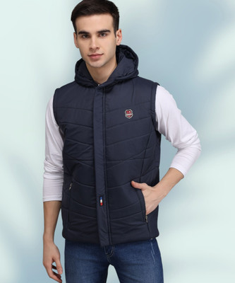 HEMLOCK Sleeveless Self Design Men Jacket