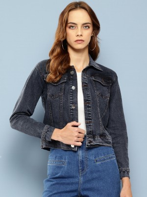 MUHURATAM Full Sleeve Solid Women Denim Jacket