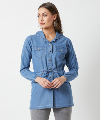 Miss Chase Full Sleeve Solid Men & Women Denim Jacket