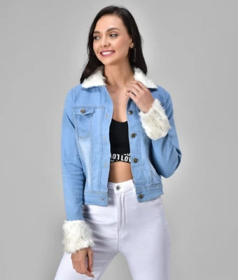 Liba creations Full Sleeve Solid Women Denim Jacket