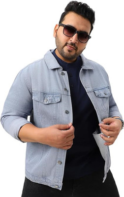 Flaring Full Sleeve Solid Men Denim Jacket