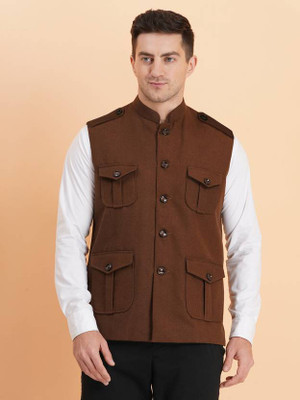 AGARMENT Sleeveless Solid Men Jacket