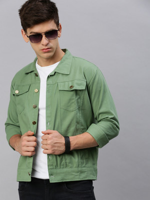 VOXATI Full Sleeve Solid Men Denim Jacket