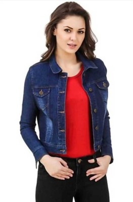 KASHIAN Full Sleeve Washed Women Denim Jacket