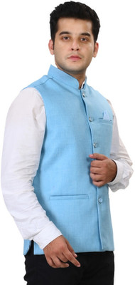 Vriaane Sleeveless Solid Men Jacket