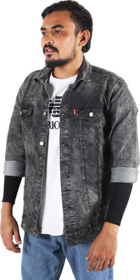 ATHRZ Full Sleeve Self Design Men Denim Jacket