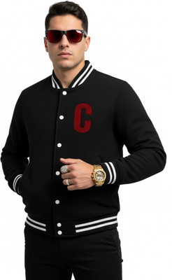 Crossbone Full Sleeve Solid, Applique Men Jacket