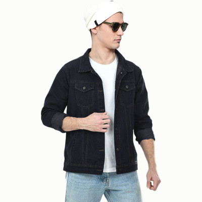 Masterly Weft 3/4th Sleeve Solid Men Denim Jacket