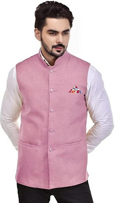 HouseOfCommon Sleeveless Solid Men Jacket