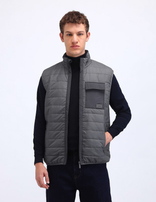FLYING MACHINE Sleeveless Self Design Men Jacket