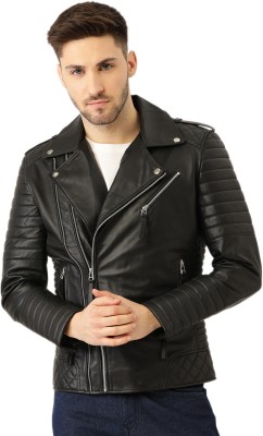 Leather Retail Full Sleeve Solid Men Jacket