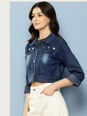 Aarika Full Sleeve Applique Women Denim Jacket