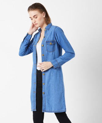 Miss Chase Full Sleeve Solid Women Denim Jacket