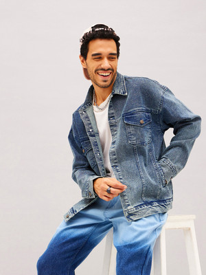 MASCLN SASSAFRAS Full Sleeve Solid Men Denim Jacket