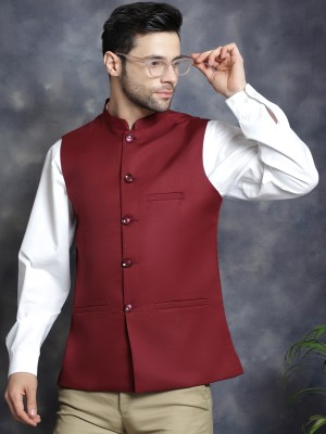 ANOUK Sleeveless Solid Men Jacket