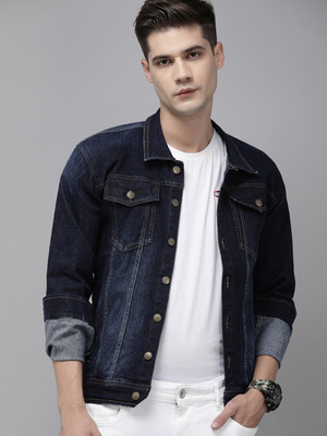 VOXATI Full Sleeve Self Design Men Denim Jacket