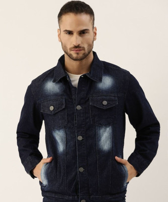 CAMPUS SUTRA Full Sleeve Dyed/Ombre Men Denim Jacket