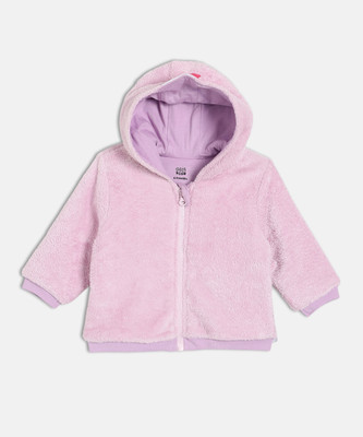 MINI KLUB Full Sleeve Solid Baby Girls Jacket