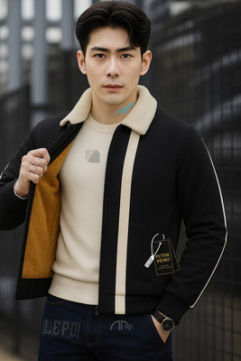 FUTSE PENO Full Sleeve Solid, Striped Men Jacket